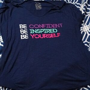 Navy blue inspirational shirt